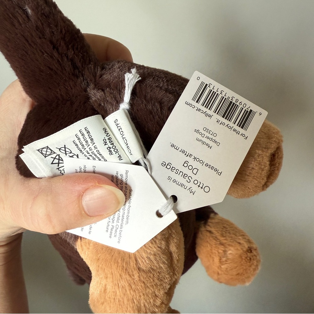 AUTHENTIC Jellycat Otto Sausage Dog Dachshund - NWT - medium FAST SHIPPING! - Picture 6 of 6